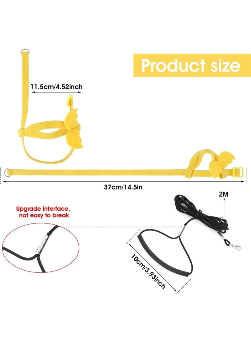 Bird Training Leash, Adjustable Parrot Flying Strap Rope Universal Flying Traction Lead Durable Outing Gadget Outdoor Training Toy for Birds, Parrot, Cockatiel, Parakeet, Lory, 1 Pcs (Yellow) - Image 4